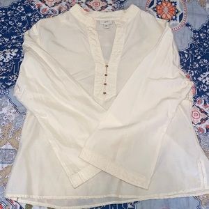 cream blouse